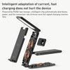 USAMS US-CD181 15W 4 in 1 Folding Desktop Wireless Charger Stand with Lamp(Black)