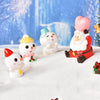 3pcs Christmas Lovely Micro Landscape Snow Ornament Decorative Accessories, Style: No.1 Smile Love