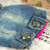 Retro Denim Dog Vest, Light Blue, Size L