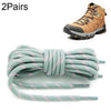 2 Pairs Round High Density Weaving Shoe Laces Outdoor Hiking Slip Rope Sneakers Boot Shoelace, Length:120cm(Light Gray-Pink)