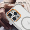 For iPhone 12 Frosted Translucent Side Ice Fog Cooling MagSafe Phone Case(Light Purple)