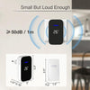 Wireless Doorbell with Temperature Display, 150m Range, EU Plug - White