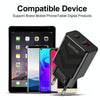 LZ-715 20W PD + QC 3.0 Dual-port Fast Charge Travel Charger with USB to 8 Pin Data Cable, EU Plug(Black)
