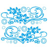 2 PCS/Set D-75 Flower Vine Pattern Car Modified Decorative Sticker(Blue)
