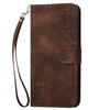For Redmi K70E YX0080 Grid Butterfly Embossed Pattern Flip Leather Phone Case with Lanyard(Coffee)