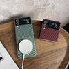 For Samsung Galaxy Z Flip3 Carbon Fiber PC MagSafe Phone Case(Blue)