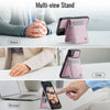 For iPhone 11 JEEHOOD J06 British Style RFID MagSafe Card Bag PU Phone Case(Pink)