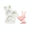 2 PCS Easter Bunny Egg Chocolate Baking Clay Silicone Mold, Specification: Bouquet Bunny