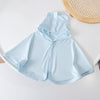 UPF50+ Baby Sunscreen Cloak Summer Thin Outer Wear Breathable Sunscreen Clothes Jacket, Size: L For 1-3 Years Old(Blue)