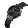 Skmei 1595 Fashion Elegant Scale Free Steel Mesh Belt Women's Watch Waterproof Business Student Quartz Watch Female(Black)