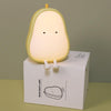 Pear Shape Night Light Silicone Soft Bedroom Warm Light LED Night Light(Warm White Light)