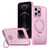 For iPhone 12 Pro Max Wing Series Gen2 MagSafe Metal Ring Holder Phone Case(Pink)