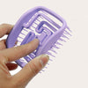 High Elasticity Massage Hair Wash Brush Soft Teeth Square Hollow Comb(Blue)