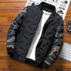Men Jacket Winter Down Cotton Jacket Camouflage Baseball Jacket, Size: 5XL(Black)