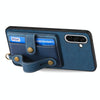 For Samsung Galaxy A36 Retro Cross Wristband Wallet Leather Back Phone Case(Blue)