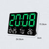 Large Display Led Digital Clock 5 Modes Brightness Adjustable Temperature Mute Electronic Clock(Western Red Double Color)