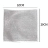 10pcs Double Layer 20x20cm Double-sided Silver Wire Wipes Dish Towel Household Cleaning Degreasing Steel Wire