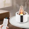 Bonfire Shaped Remote Control Aroma Diffuser Desktop Flame Humidifier, Color: Black