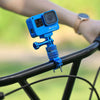 PULUZ 360 Degree Rotation Bike Aluminum Handlebar Adapter Mount with Screw for GoPro, Insta360, DJI and Other Action Cameras(Blue)
