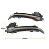 1 Pair For Audi A4 B8.5 Car Dynamic LED Turn Signal Light Rearview Mirror Flasher Water Blinker (Transparent Black)