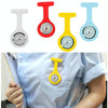 Portable Silicone Nurse Round Quartz Wristwatch Watch with Pin(Yellow)