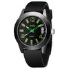 addies MY-1601 Luminous Version Silicone Watchstrap Quartz Watch, Support Calendar, Size:S(Green)