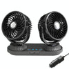 F623U 12V/24V Vehicle Electric Oscillating Head Rotatable Double Head Fan (Deluxe)