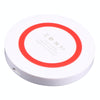 Universal QI Standard Round Wireless Charging Pad (White + Red)