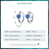 BSE865 S925 Sterling Silver Purple Opal Earrings Heart Shape Versatile Earrings