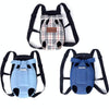 Blue Denim Dog Front Backpack Carrier (M) - Breathable & Secure