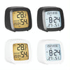 Multifunctional Temperature and Humidity LCD Clock Home Bedside Alarm Clock(2306 White)