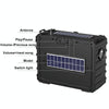 DV-690 Dual LED Light Solar Wireless Bluetooth Speaker Outdoor Camping FM Radio(Black)