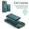 For iPhone 14 Plus DG.MING MAGKING-K2 Series MagSafe RFID Card Bag Detachable Phone Case(Green)