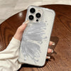For iPhone 13 Pro Butterfly Pattern Transparent TPU Phone Case(Silver)