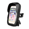 Mountain Bike Card Holder Touch Screen Mobile Phone Holder Motorcycle Electric Vehicle Waterproof Navigation Bracket Shade Mobile Phone Holder, Style:Handlebars(Black)