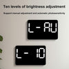 Multifunctional LED Digital Display Electronic Wall Clock Living Room Silent Alarm Clock, Color: Colorful