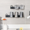 Household Glass Cup Holder Inverted Cup Hanger Bar Free Hole Wall Mounted Drainage Mug Shelf, Color: 3 Position (Black)