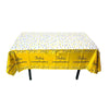 137x183cm Happy Birthday PET Aluminum Film Tablecloths Disposable Waterproof Party Decorative Table Cloth, Style: Spanish Gold Star