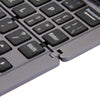 F18 Ultra-slim Rechargeable Foldable 58 Keys Bluetooth Wireless Keyboard with Holder (Grey)