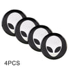 4 PCS Car-Styling Alien Pattern Metal Wheel Hub Decorative Sticker, Diameter: 5.8cm