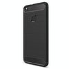 For Huawei P10 Lite Brushed Carbon Fiber Texture Shockproof TPU Protective Cover Case (Black)