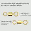 100 PCS Fishing Tackle Supplies Zimu Swivel Gold-plated Swivel Fishing Accessories, Specification:Length 1.0cm(Gold)