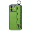 For iPhone 11 Wavy Wristband Bracket TPU Phone Case(Green)