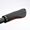 PROMEND Mountain Bicycle Sponge Leather Anti-Skid Grip Ergonomic Handle(Black red line)
