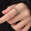 Platinum Plated Ladies Vintage Wear Combination Ring, Specification:J2792