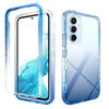 For Samsung Galaxy A54 5G Shockproof Clear Gradient PC + TPU Phone Case(Blue)