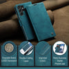 For Samsung Galaxy S25 Ultra 5G CaseMe 013 Multifunctional Horizontal Flip Leather Phone Case(Blue)