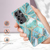 For Samsung Galaxy S25 Ultra 5G Electroplating Splicing Marble TPU Phone Case(Blue)