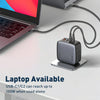 LDNIO Q408 100W GaN USB+3 USB-C / Type-C Interface Charger with 1m 100W USB-C / Type-C to USB-C / Type-C Data Cable, Plug Type:EU Plug(Black)