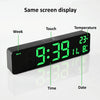 6625D LED Digital Alarm Clock Luminous Desktop Timer Temperature Display Alarm Clock( Black Shell Green Light)